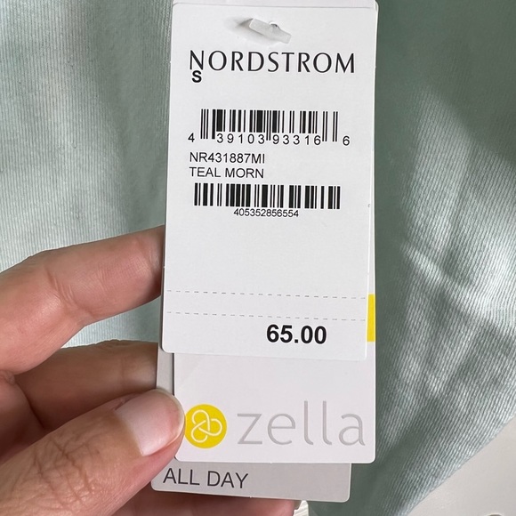 Zella Jamie Space Dye Crew Neck Long Sleeve Sweatshirt Teal Morn Women’s S - Picture 9 of 12